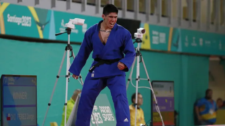 Jorge Pérez consiguió la plata en el judo de Santiago 2023.