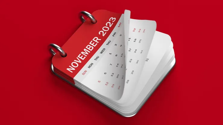 Calendario noviembre 2023.