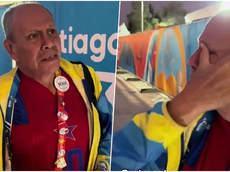 Colombiano se emociona con el atardecer de Santiago 2023