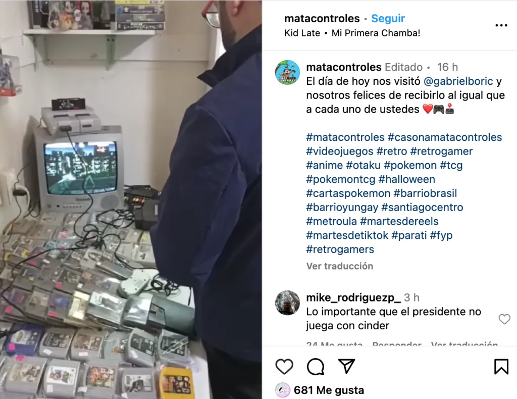 Presidente Boric jugando Killer Instinct