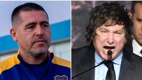 Juan Román Riquelme y Javier Milei