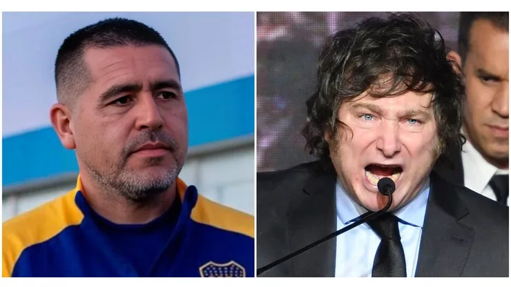Juan Román Riquelme y Javier Milei
