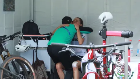 La ciclista mexicana Daniela Campuzano se retiró en Santiago 2023.