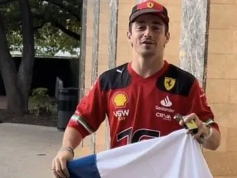 Fanática de la F1 les regala bandera chilena a los pilotos de Ferrari