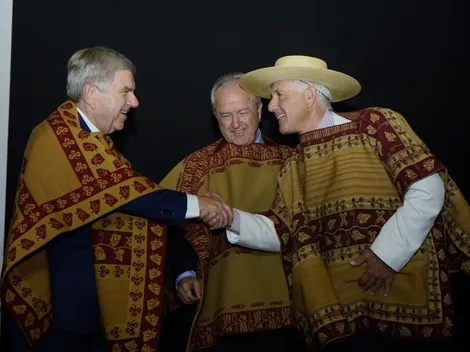 Presidente del COI se luce con un chamanto en Santiago 2023