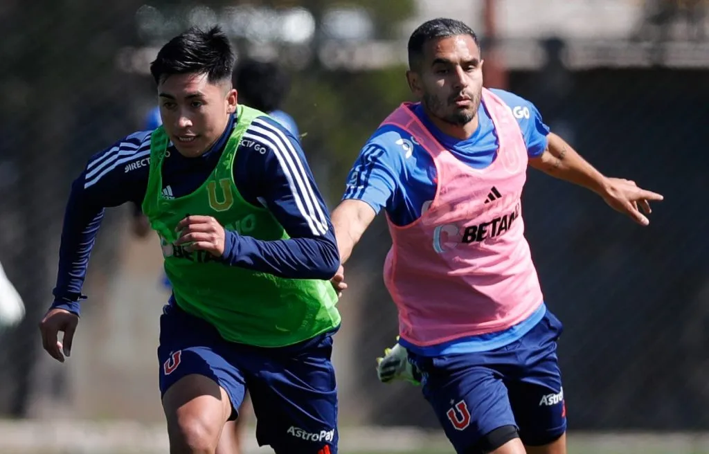 Castro ya entrena con sus compañeros de la U. Foto: U. de Chile.