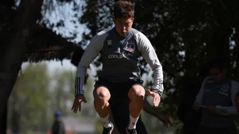 Pablo Parra en la intertemporada de Colo Colo en Pirque.