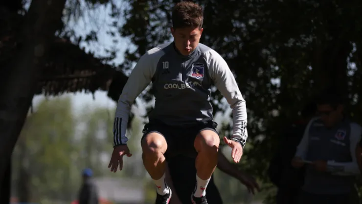 Pablo Parra en la intertemporada de Colo Colo en Pirque.