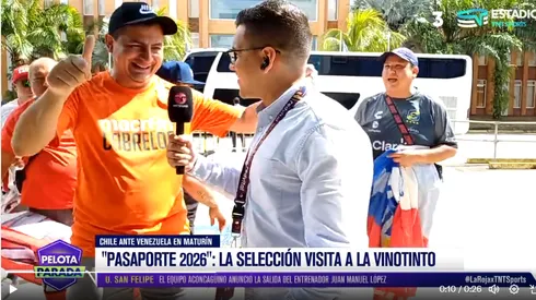 El hincha de Cobreloa en Venezuela.