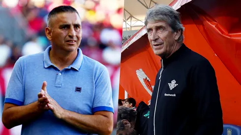 García visitó un entrenamiento del Betis de Pellegrini.