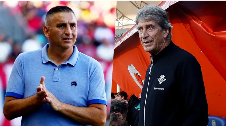 García visitó un entrenamiento del Betis de Pellegrini.