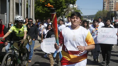 Este lunes 16 de octubre la Antorcha Panamericana recorrió la ciudad de Talca.
