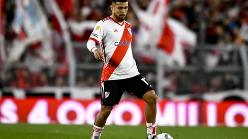 BUENOS AIRES, ARGENTINA - SEPTEMBER 17: Paulo Diaz of River Plate drives the ball during a match between River Plate and Arsenal as part of group A of Copa de la Liga Profesional 2023 at Estadio M·s Monumental Antonio Vespucio Liberti on September 17, 2023 in Buenos Aires, Argentina. (Photo by Marcelo Endelli/Getty Images)