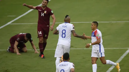 Arturo Vidal fue el último jugador de Chile en marcar en Venezuela, en la derrota por 2-1 de las Eliminatorias pasadas.