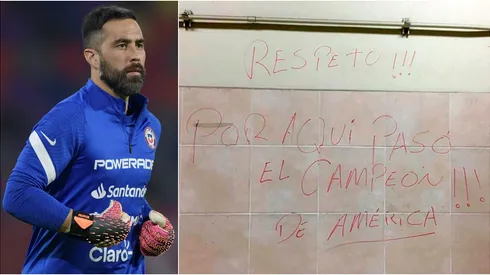 Acusan a Claudio Bravo de escribir esta frase en Lima.