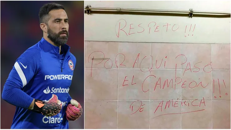 Acusan a Claudio Bravo de escribir esta frase en Lima.