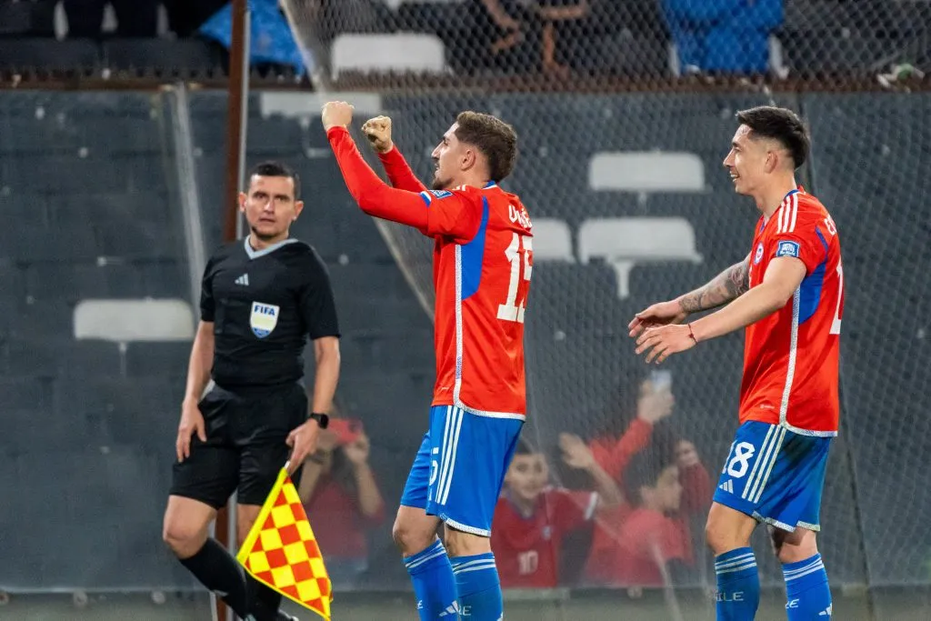 La celebración de Diego Valdés. Foto: Guille Salazar / Redgol.