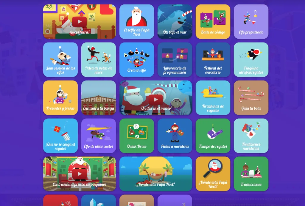 Conoce los juegos de Navidad de Google