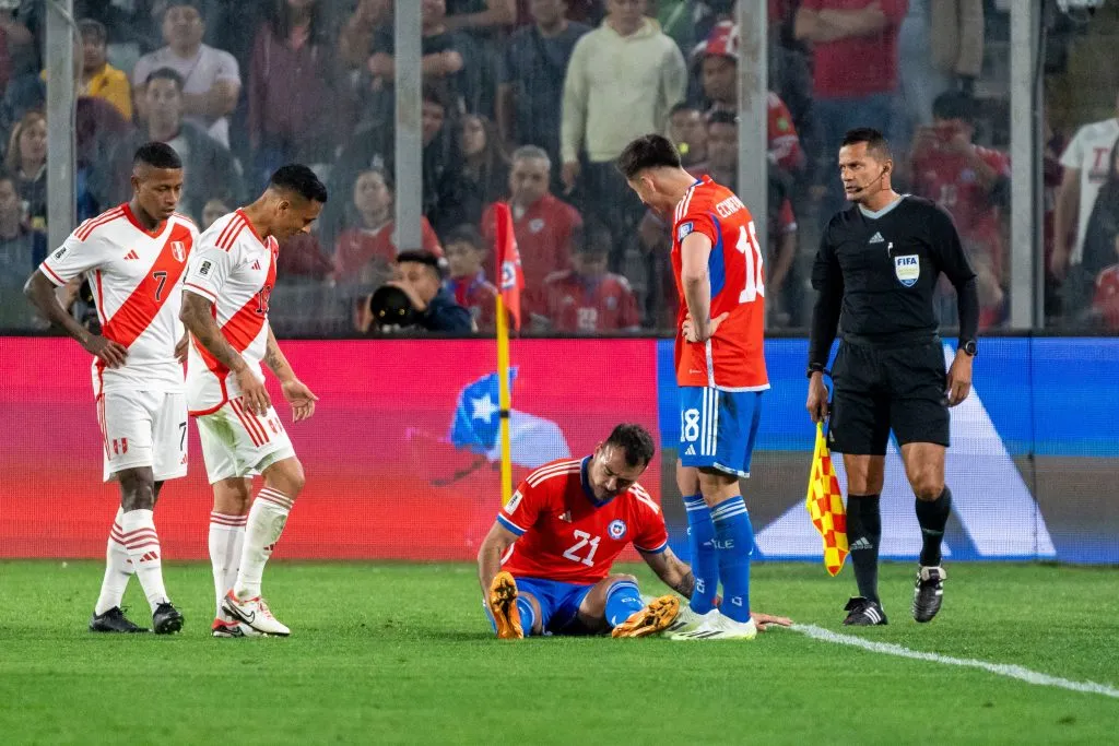 Matías Catalán apenas alcanzó a jugar unos minutos ante Perú en el 2-0 de la selección chilena. | Foto: Guillermo Salazar.