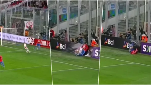 El compromiso y costalazo de Valdés antes del gol contra Perú.