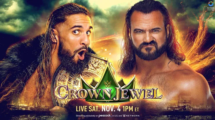 El combate entre Seth Rollins y Drew McIntyre es el primer confirmado de Crown Jewel 2023.