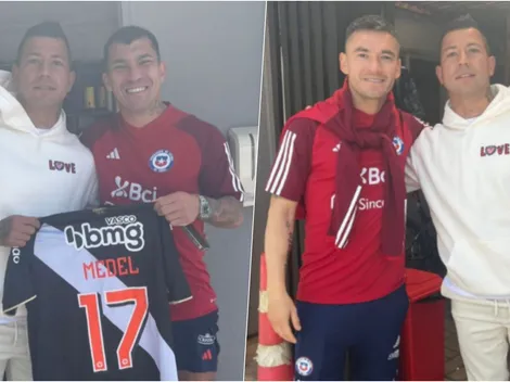 Leo Valencia visita a la Roja y se lleva un regalo de Gary