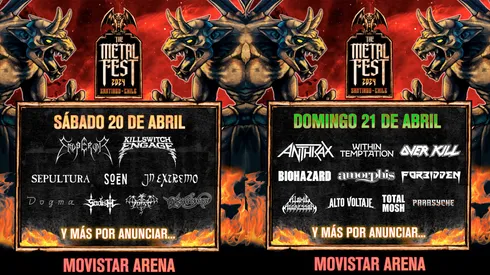 Conoce a las dos nuevas bandas que se presentarán en el The Metal Fest 2024.