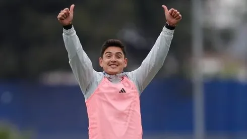 Matías Rodríguez entrenando con la U