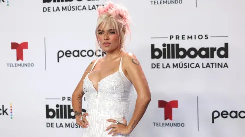 CORAL GABLES, FLORIDA - OCTOBER 05: Karol G attends the 2023 Billboard Latin Music Awards at Watsco Center on October 05, 2023 in Coral Gables, Florida. (Photo by Rodrigo Varela/Getty Images)