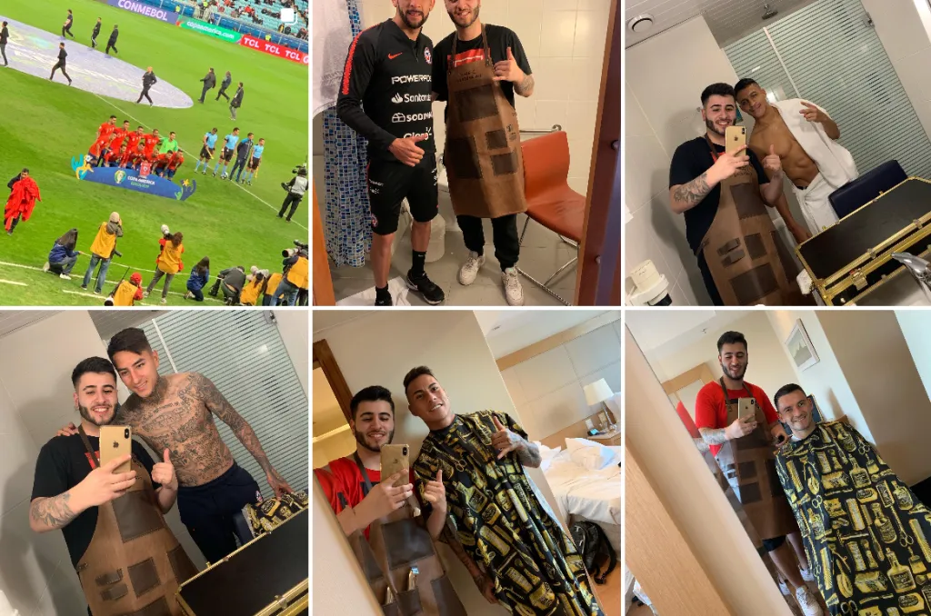 Mauricio Isla, Alexis Sánchez, Erick Pulgar, Eduardo Vargas y Charles Aránguiz también pasaron en su momento por la tijera de Ale BarberKing. (Captura Instagram).