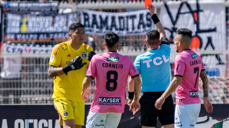 Brayan Cortés se fue expulsado ante Palestino previo a las eliminatorias con Chile.