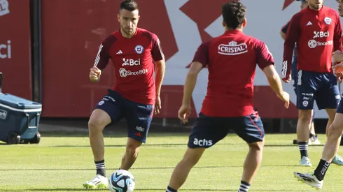 Matías Zaldivia fue parte del primer entrenamiento de la Roja adulta.