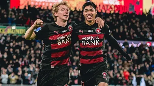 La primera celebración de Darío Osorio en Europa.