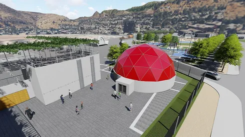 Este jueves 5 de octubre se puso la primera piedra de lo que será el Planetario más modernode Chile.