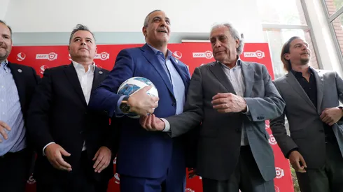 Jorge Aguilar acompañando a Pablo Milad en directiva de ANFP.