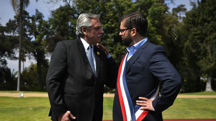 Gabriel Boric y Alberto Fernández
