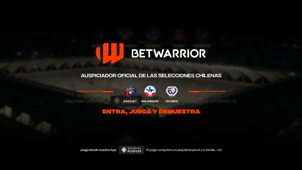 Tres selecciones chilenas tienen apoyo, por ejemplo, de Betwarrior. Foto: Captura.