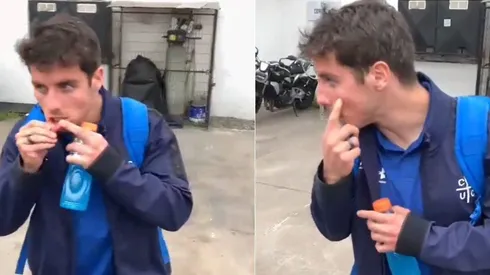 Clemente Montes y las marcas que le dejó el golpe del Torta Opazo en el Monumental.