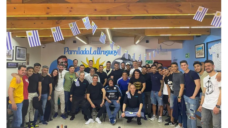 El plantel de la U disfrutó de un asado en la Parrillada La Uruguaya.