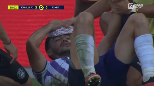 El chileno protagonizó una espectacular caída de la que, no obstante, salió ileso.