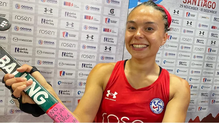 Josefina Gutiérrez, autora del gol triunfal para el 1-0 de Chile ante Sudáfrica.