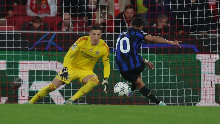 Alexis Sánchez marcó el gol del empate del Inter de Milán ante Benfica.