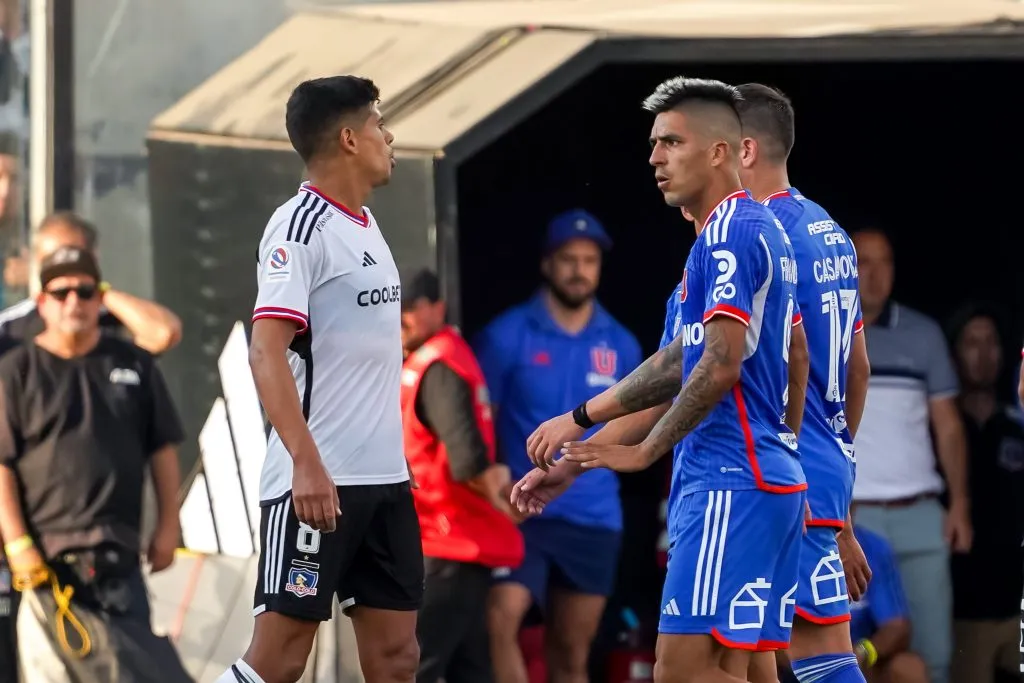 Esteban Pavez y Leandro Fernández en el Superclásico 193. (Foto: Guille Salazar/RedGol).
