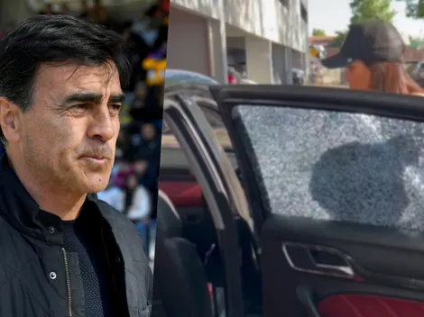 Auto de Gustavo Quinteros es apedreado por barristas