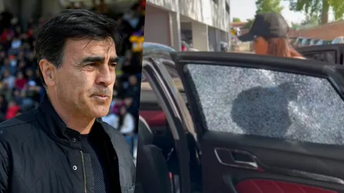 Así quedó el auto del entrenador de Colo Colo.