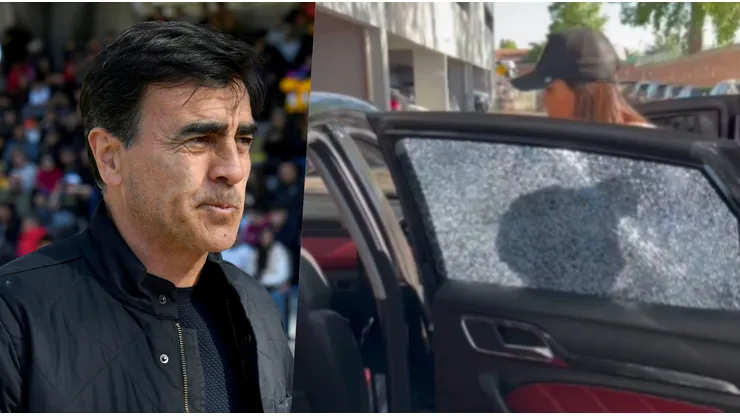 Así quedó el auto del entrenador de Colo Colo.