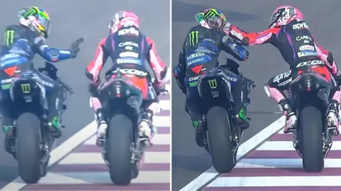 Aleix Espargaró empuja a Franco Morbidelli