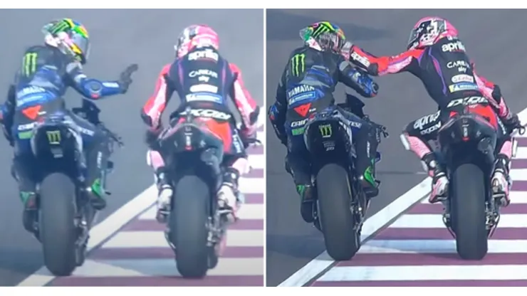 Aleix Espargaró empuja a Franco Morbidelli