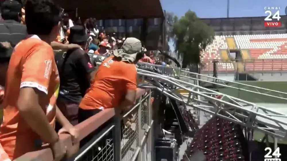 El momento del hecho en Calama, captado en vivo por 24 Horas de TVN.