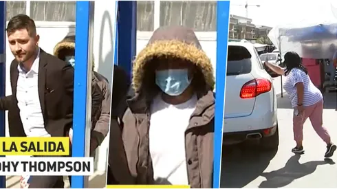 Thompson en libertad: salió de la cárcel entre insultos.